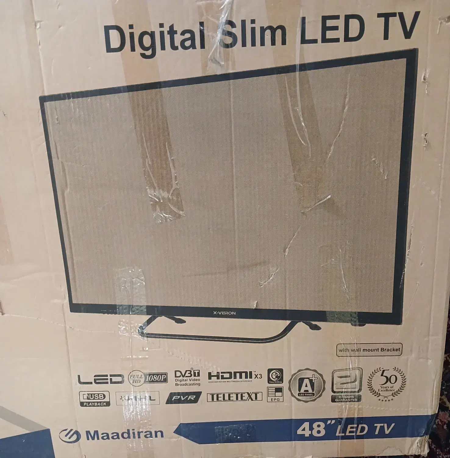 تلویزیون ایکس ویژنLED 48 اینچ|تلویزیون و پروژکتور|رشت, گلسار|دیوار