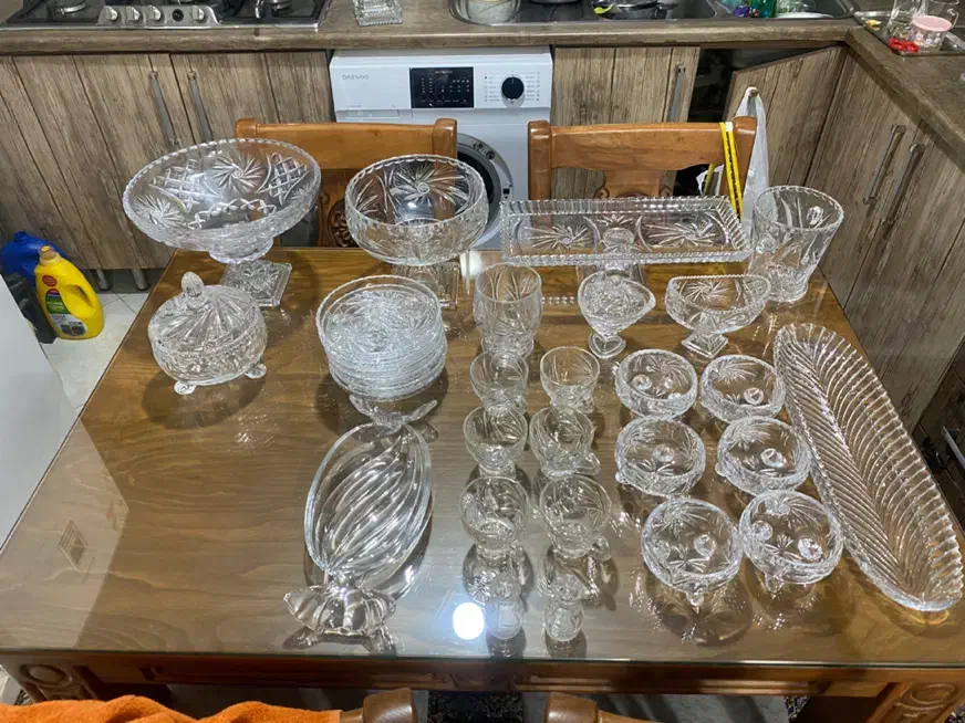 سرویس کریستال خورشیدی ساخت چین ۲۴ نفره|ظروف سرو و پذیرایی|تهران, تهرانپارس شرقی|دیوار