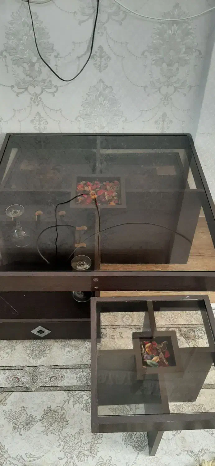 میز وسط به همراه ۳ میز عسلی(فروش فوری)|مبلمان خانگی و میز عسلی|رشت, استقامت ۱|دیوار