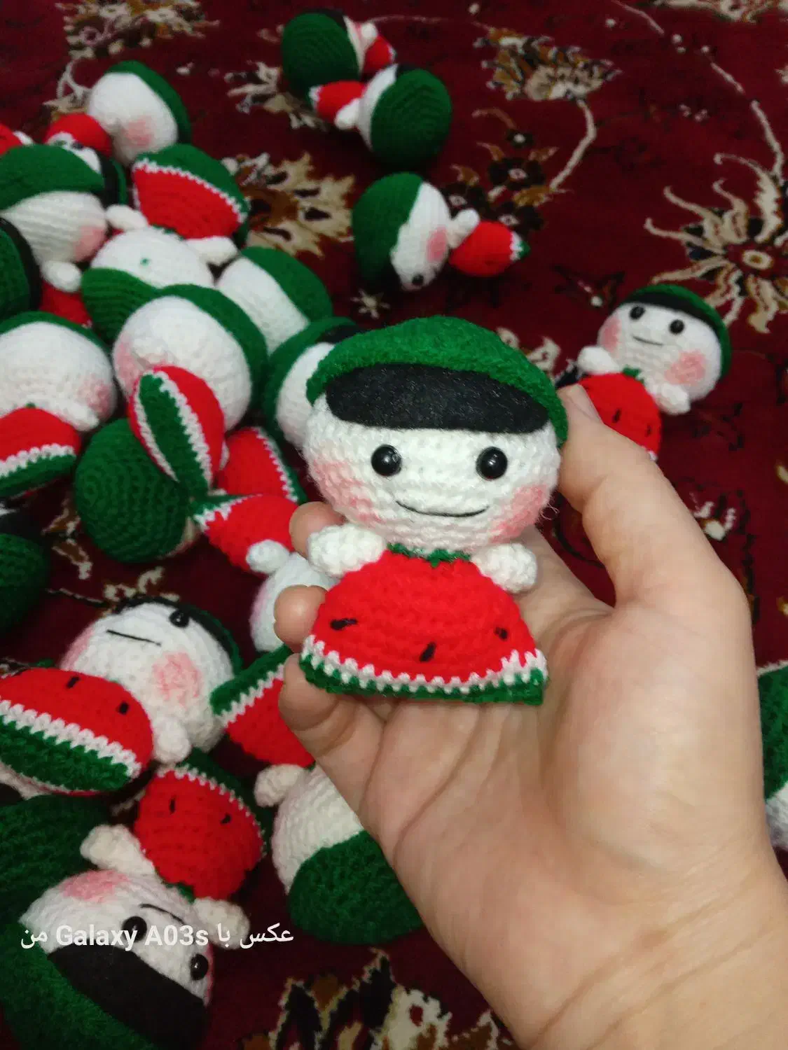 عروسک گیفت بافتنی هندوانه|صنایع دستی و سایر لوازم تزئینی|قم, هفت تیر|دیوار