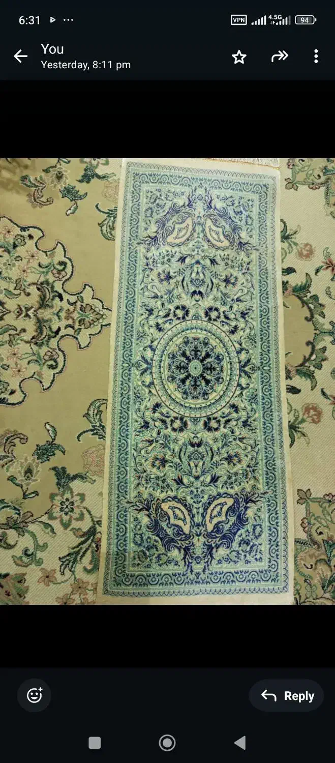 تابلو فرش ابریشم اندازه ی ۴۰ در ۹۰|تابلو فرش|قم, انسجام|دیوار