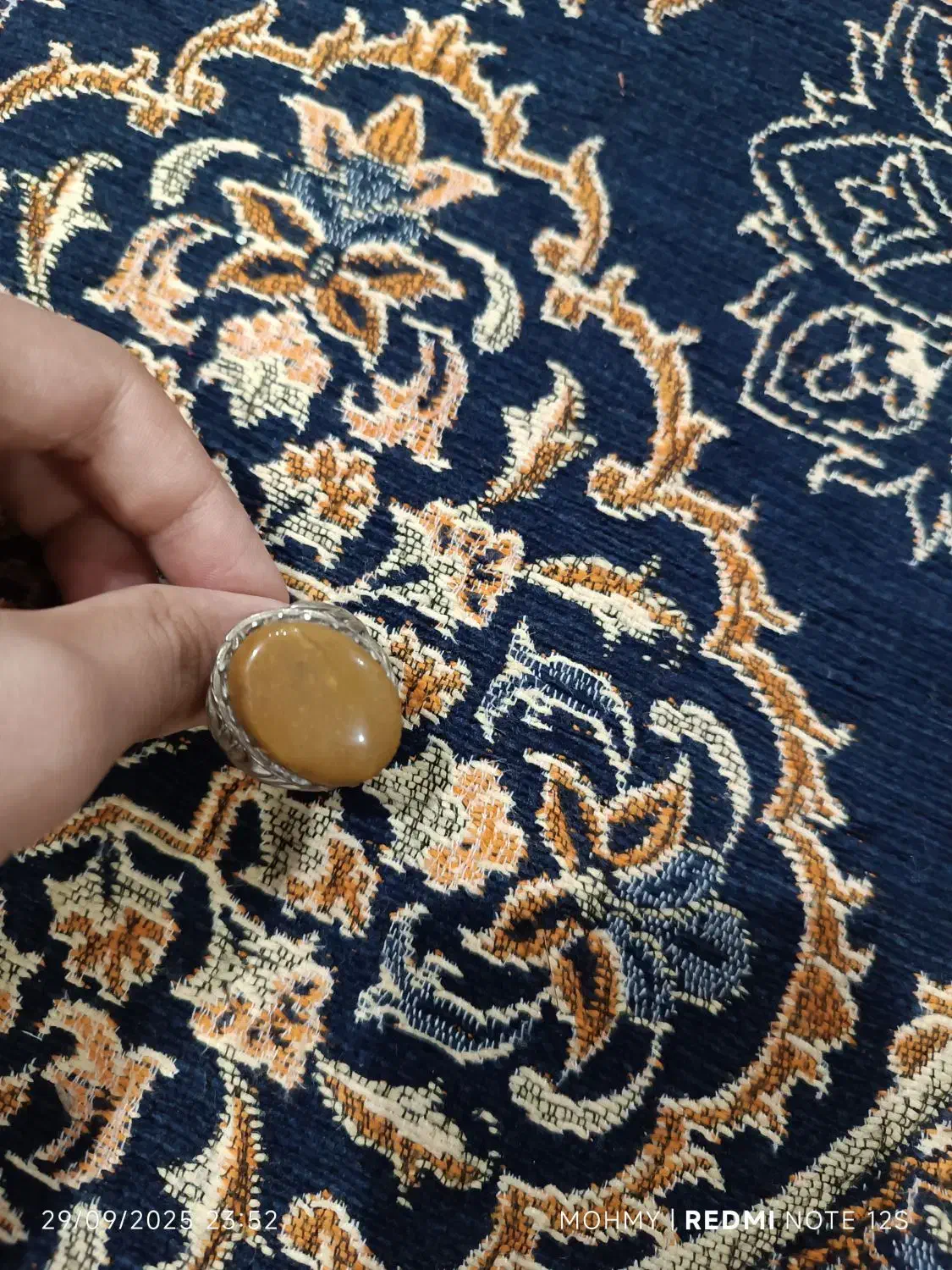 انگشتر عقیق چاسپر رکاب سلیندری درجه یک|جواهرات|اهواز, عین ۲|دیوار