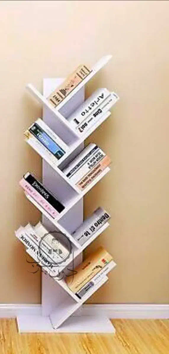 قفسه کتاب مدل درختی در حد نو|کتابخانه، شلف، قفسه‌های دیواری|اسلام‌شهر, شهرک مفیدی|دیوار