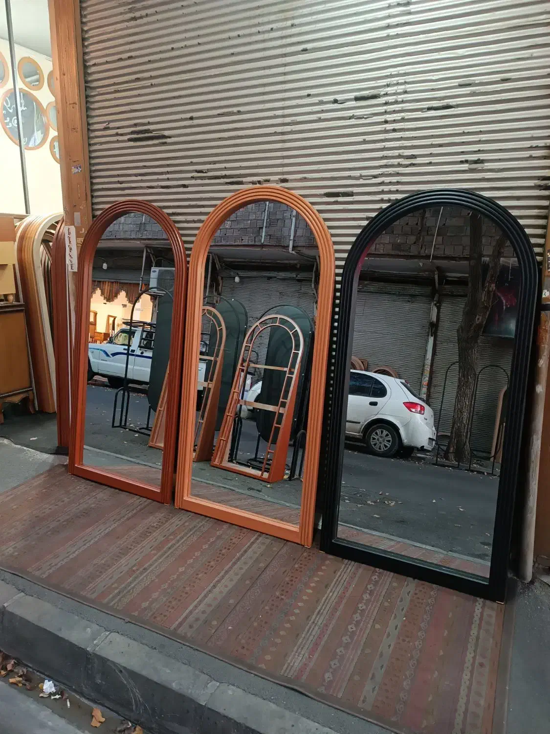 قاب آینه مدل خط دار|آینه|تهران, شهرک ولیعصر جنوبی|دیوار