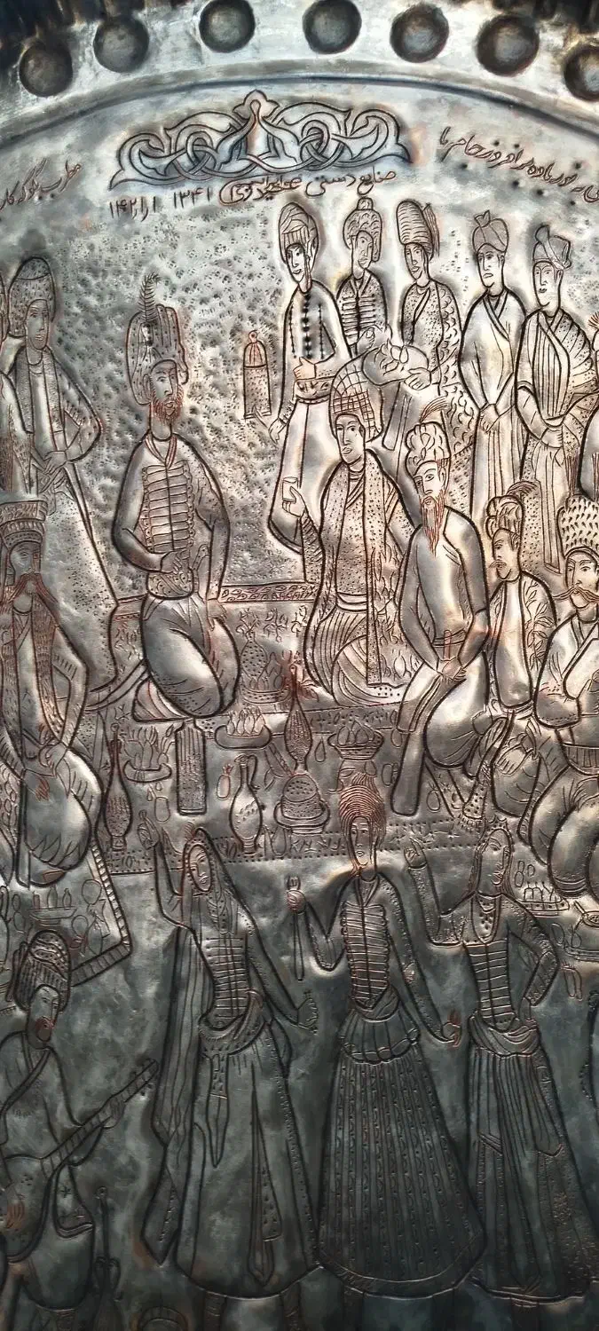 مجمعه ۱۲۰سانت قلمزنی|کلکسیون اشیاء عتیقه|مشهد, ابوذر|دیوار