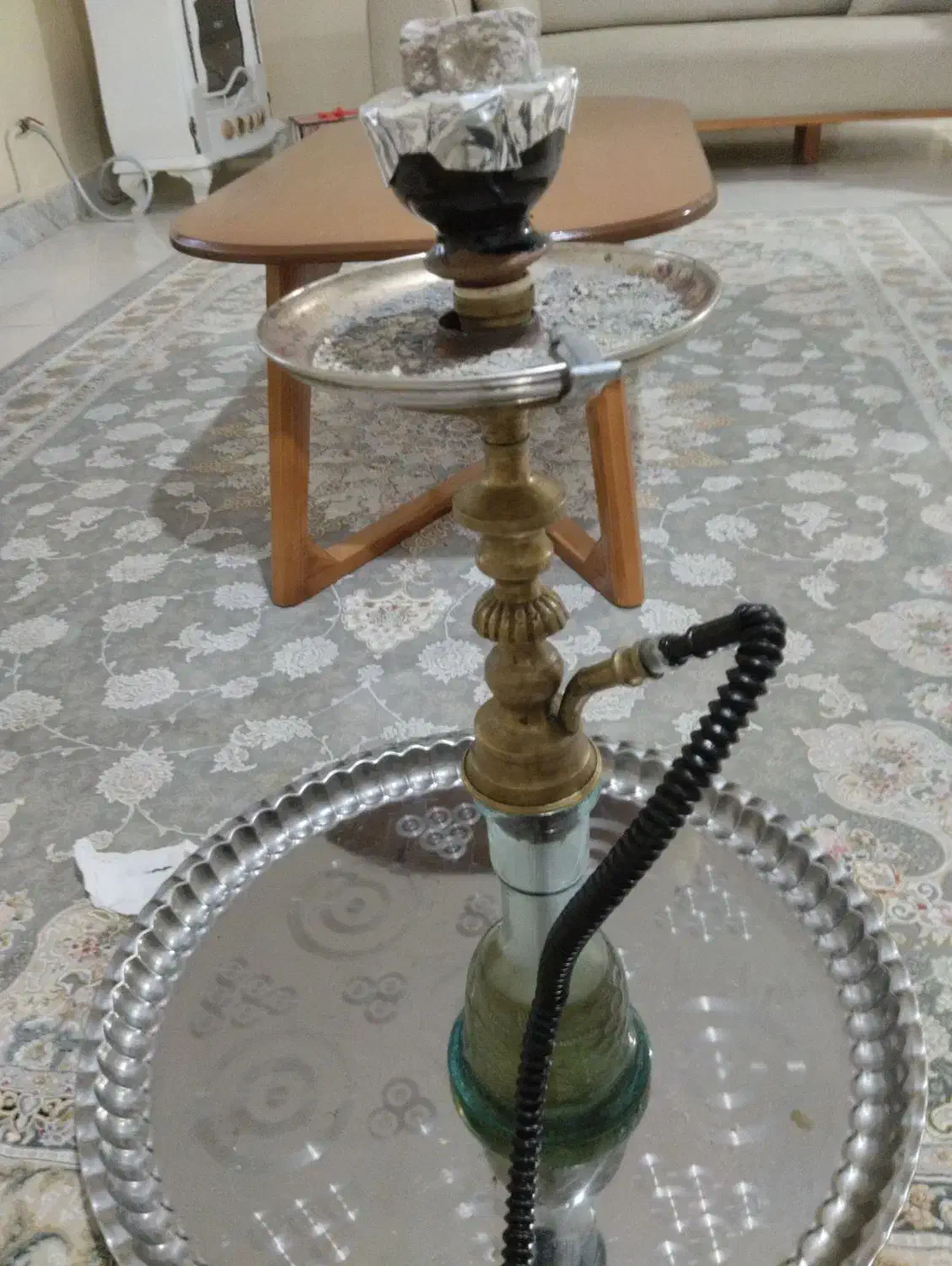 قلیان برنجی تنه سنگین|صنایع دستی و سایر لوازم تزئینی|ماهدشت, |دیوار