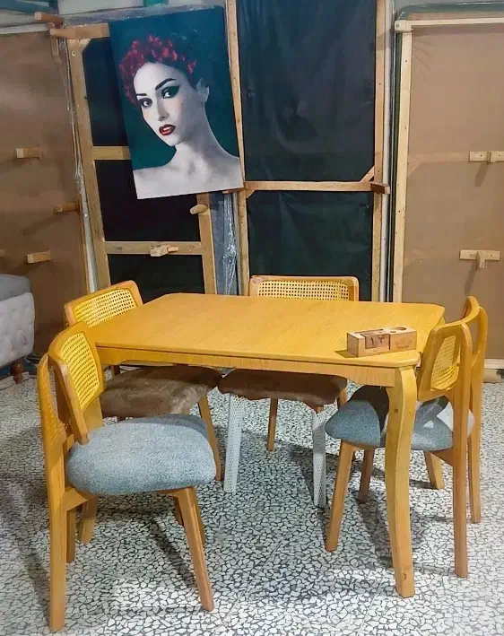 میزناهارخوری راش حصیری،ناهارخوری جدیدمینیمال،حصیری|میز و صندلی غذاخوری|خمینی‌شهر, |دیوار