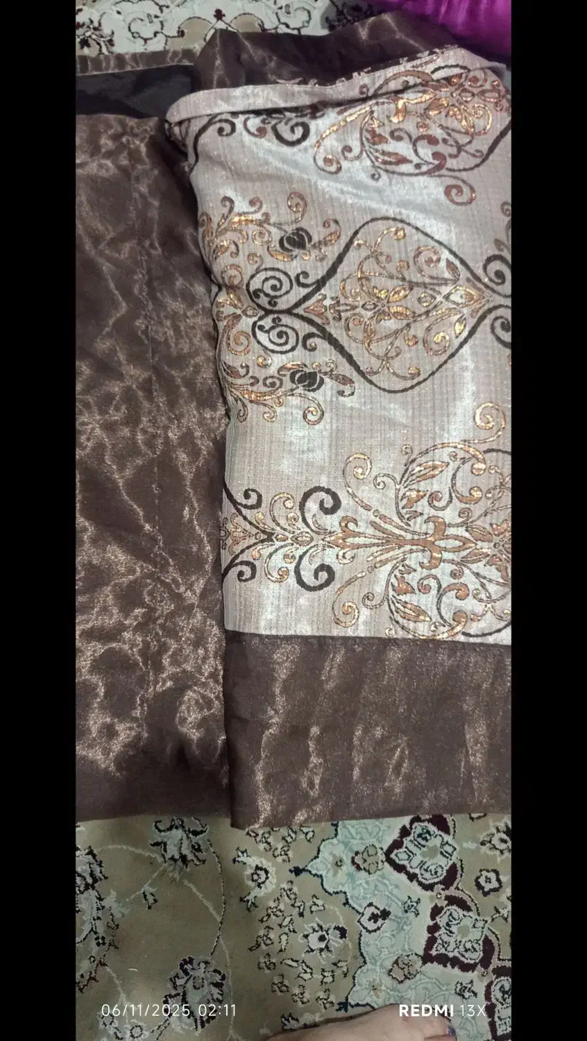 کنار پرده ۲ طرفه ۲ طرح با یالون فروشی|پرده، رانر، رومیزی|پاکدشت, شهرک امام رضا|دیوار