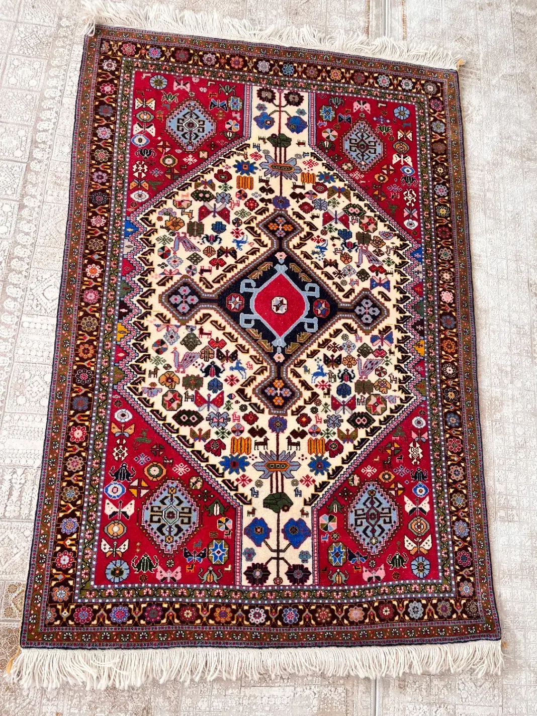 قالیچه کشکولی مرینوس درجه ۱|فرش|شیراز, شهرک ولیعصر|دیوار