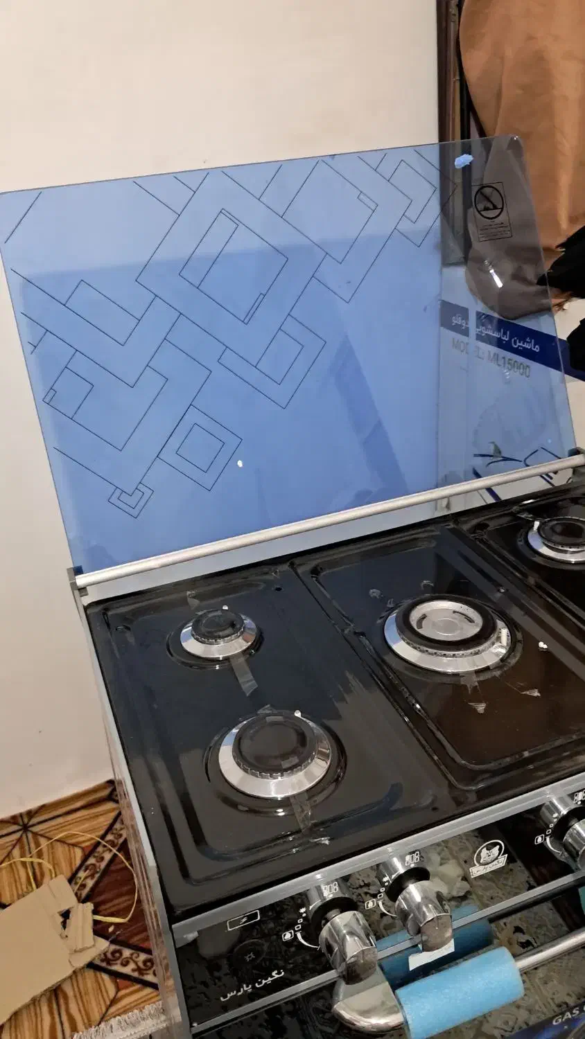 لباسشویی ۱۵کیلویی میلاد و گاز طرح فر|ماشین لباسشویی و خشک‌کن لباس|تربت جام, میان جام|دیوار