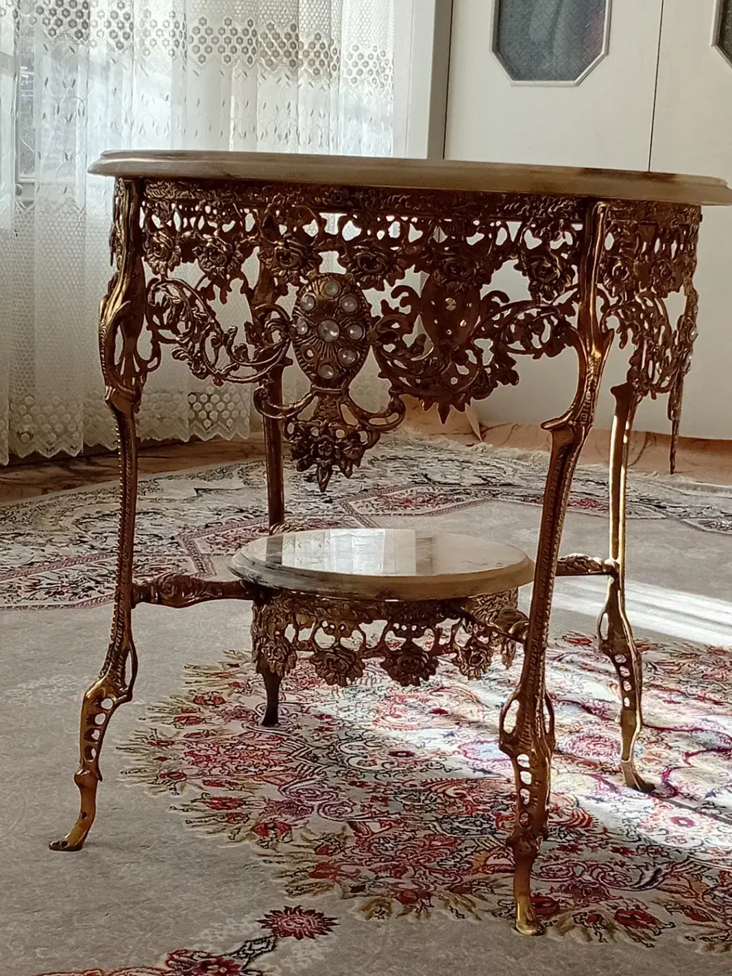 میز خاطره تمام برنج|بوفه، ویترین، کنسول|خرمدره, |دیوار