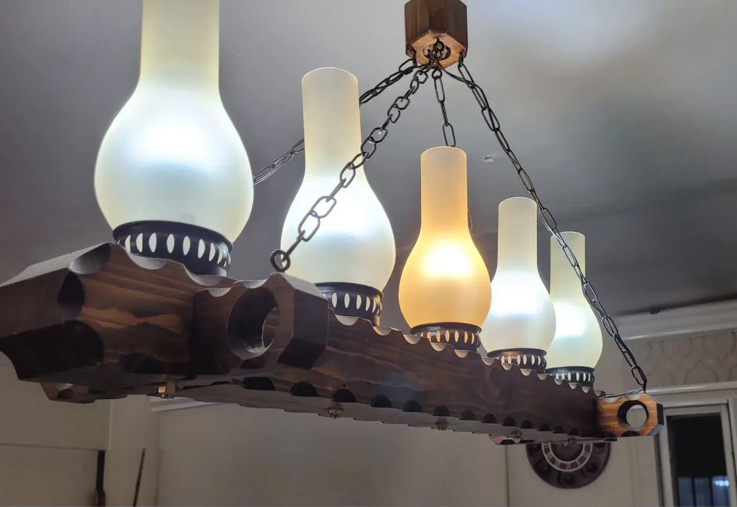 لوستر چوبی|لوستر و چراغ آویز|قیامدشت - خاورشهر, |دیوار