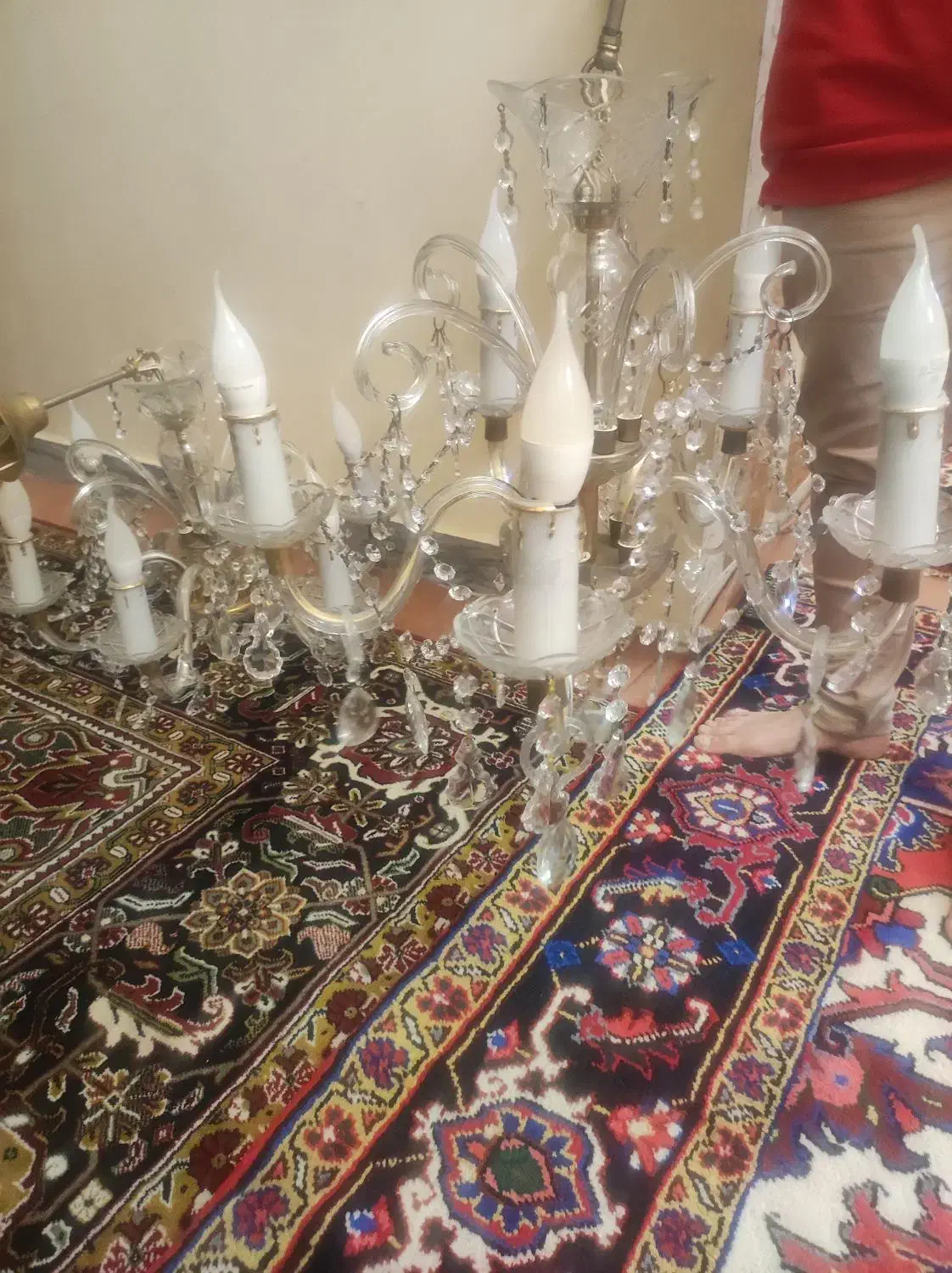 لوستر کریستال سالم|لوستر و چراغ آویز|تبریز, |دیوار