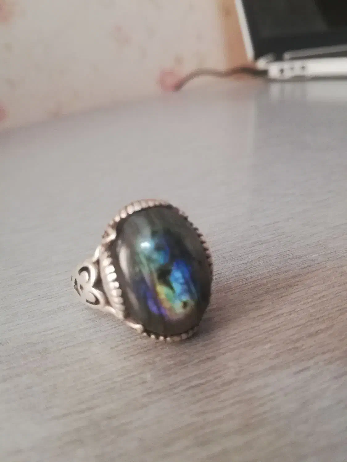 انگشتر نقره لابرادوریت 11گرم|جواهرات|تهران, صد دستگاه|دیوار