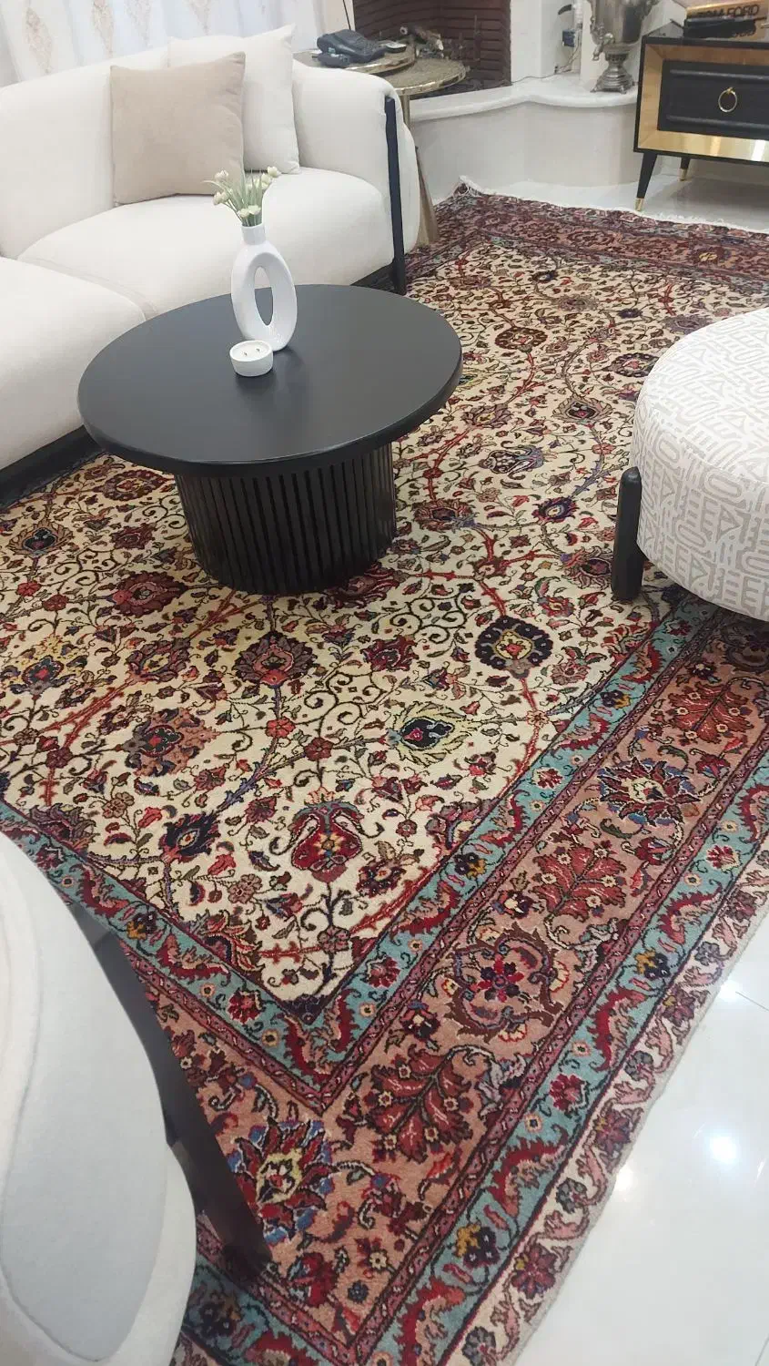 فرش دستبافت درجه یک تبریز مدل افشان ۹ متری|فرش|رشت, بلوار گیلان|دیوار