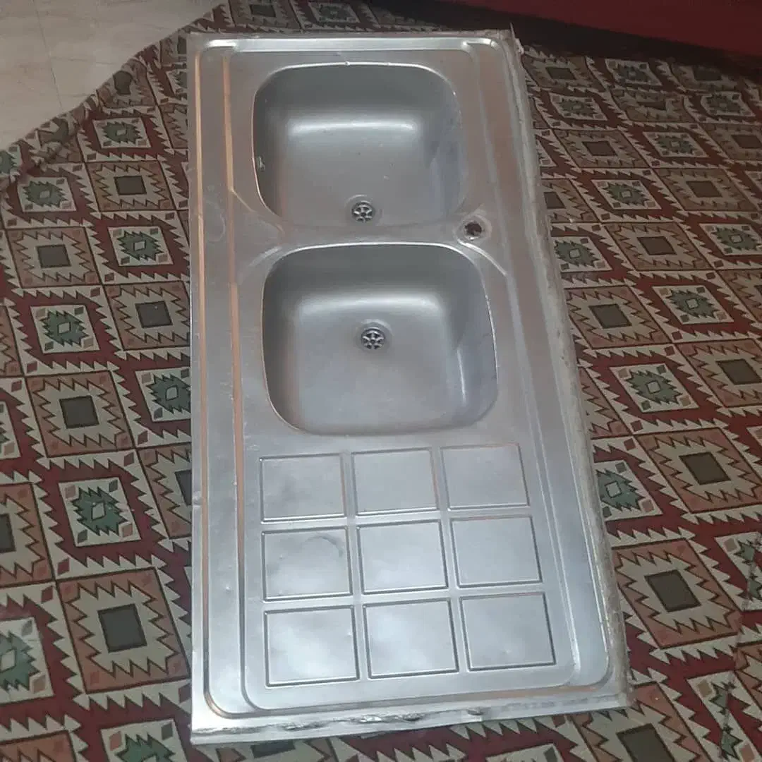 سینک ظرفشویی دو لنگه اخوان جنس ضخیم به همراه سیفون|مصالح و تجهیزات ساختمان|تهران, عبدل‌آباد|دیوار