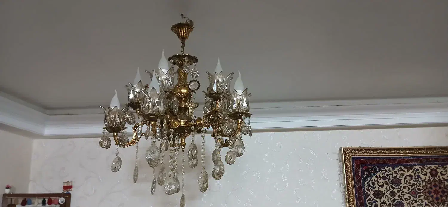 لوستر برنجی|لوستر و چراغ آویز|اراک, |دیوار