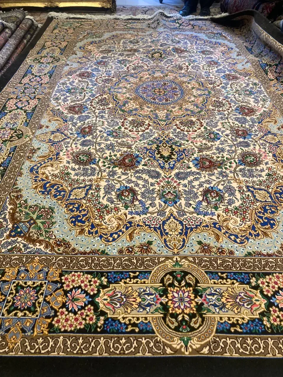 ۲ جفت فرش 6 متری دستبافت قم مارک دار|فرش|تهران, بازار|دیوار