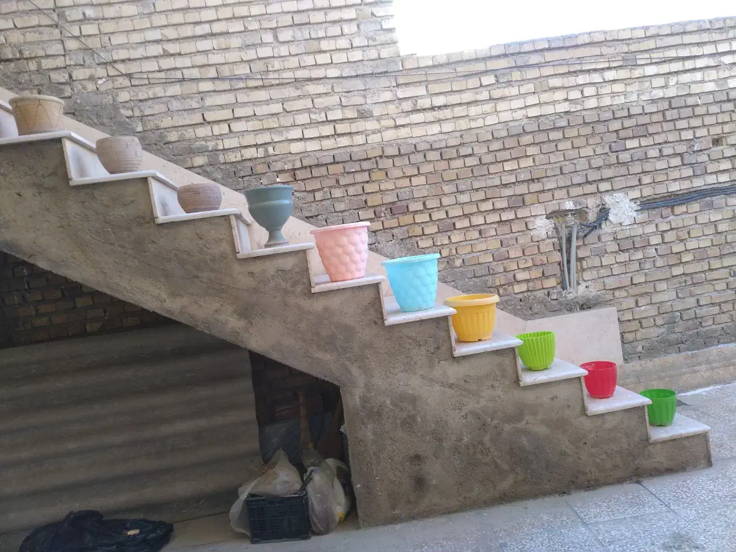 تعدای گلدان سفالی و پلاستیکی سالم و تمیز|گل و گیاه طبیعی|گنبد کاووس, |دیوار