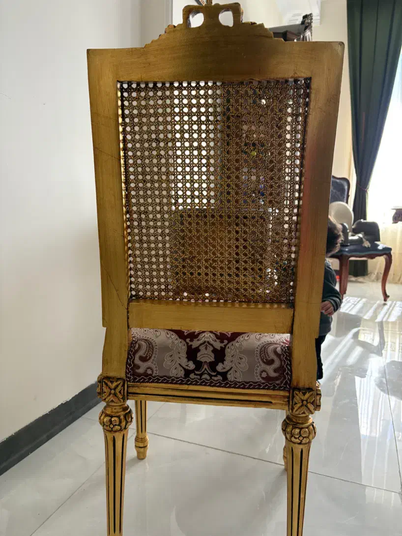 تک صندلی چوب راش ،حصیری ،ورق طلا|میز و صندلی غذاخوری|تهران, ازگل|دیوار