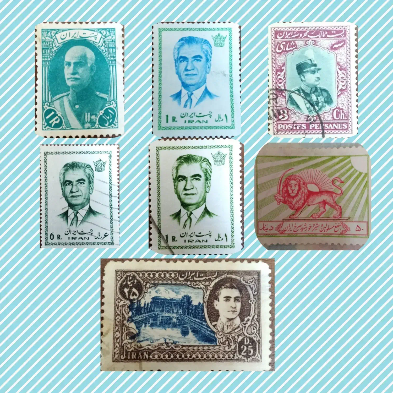 تمبر کلکسیون پهلوی|کلکسیون سکه، تمبر، اسکناس|اصفهان, قهجاورستان|دیوار