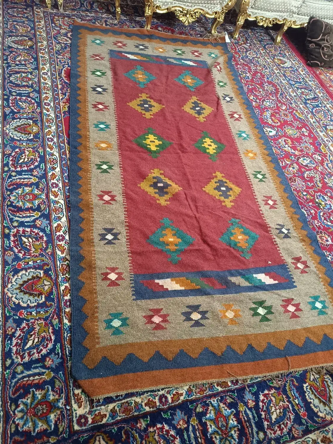 قالیچه دستباف پشم شتر|فرش|مشهد, ایثارگران|دیوار