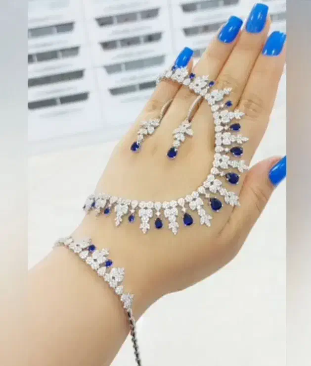 سرویس زمردی نقره وباساعت نقره فلاور بدون تغییررنگ|بدلیجات|تبریز, |دیوار