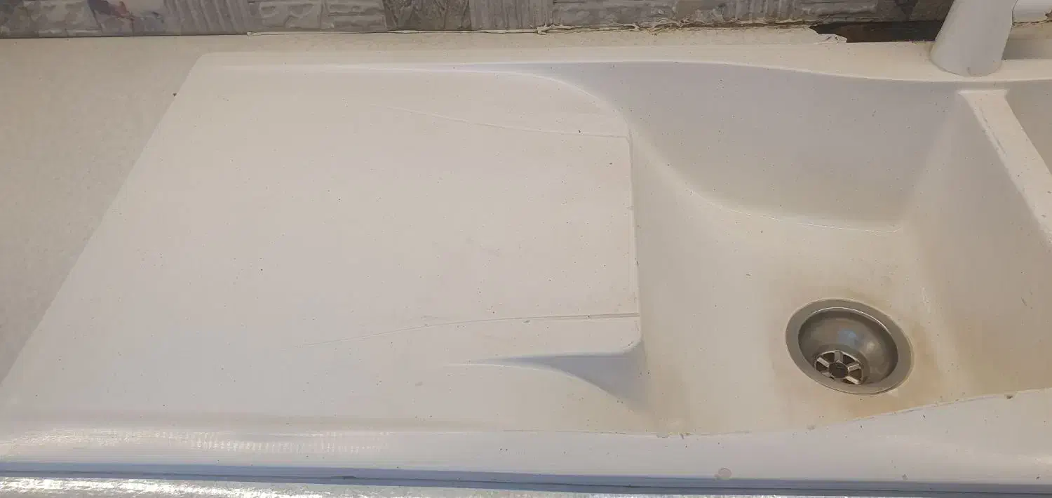 سینک گرانیت رنگ سفید|آب‌چکان و نظم‌دهنده ظروف|سبزوار, ولیعصر (نجار آباد)|دیوار