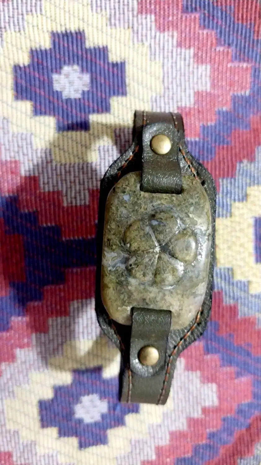 دستبند چرم عقیق و فیروزه کرمان|جواهرات|کرمان, |دیوار