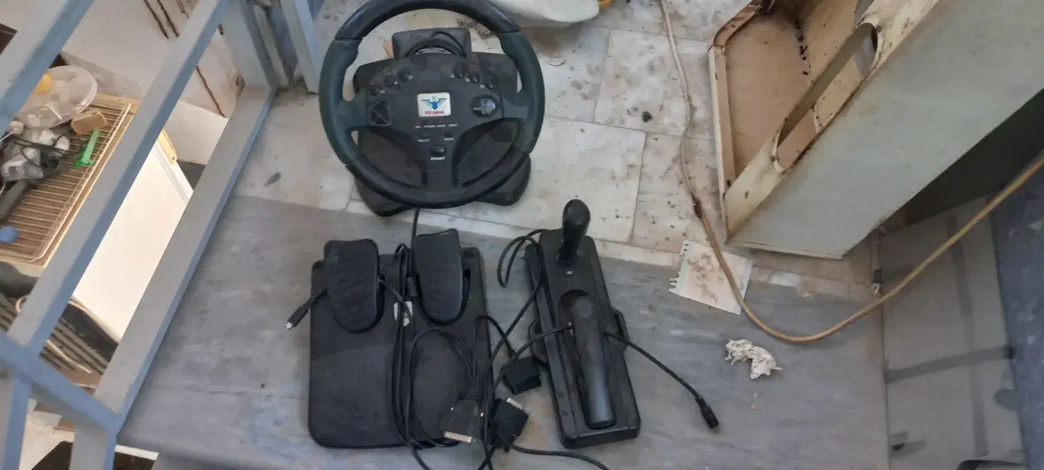 ست فرمان و گاز و ترمز و دستی مارک ایگل|کنسول، بازی ویدئویی و آنلاین|مشگین شهر, |دیوار