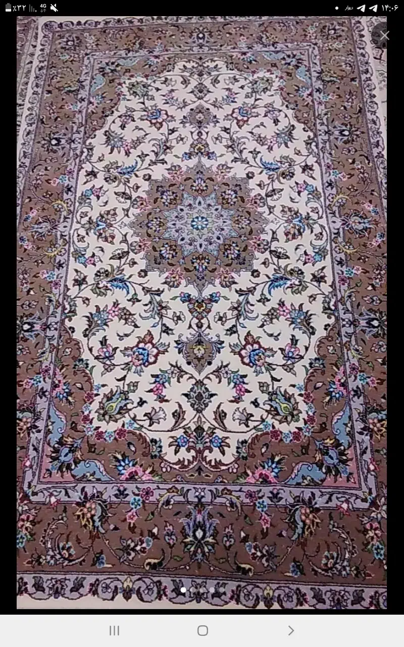 قالی دست بافت کرک وابریشم|فرش|کاشان, بازار کاشان|دیوار