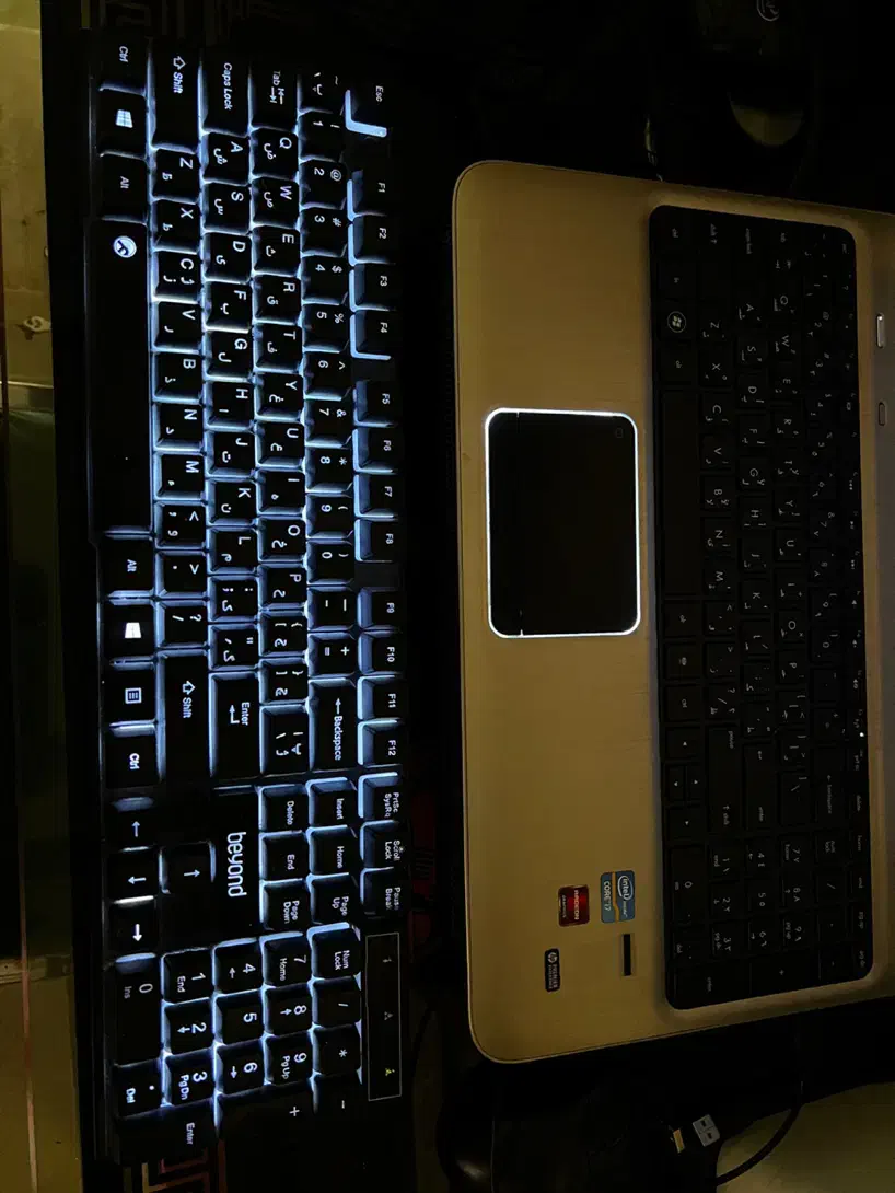 کیبورد با نور پس زمینه یخی آکبند|قطعات و لوازم جانبی رایانه|یزد, |دیوار