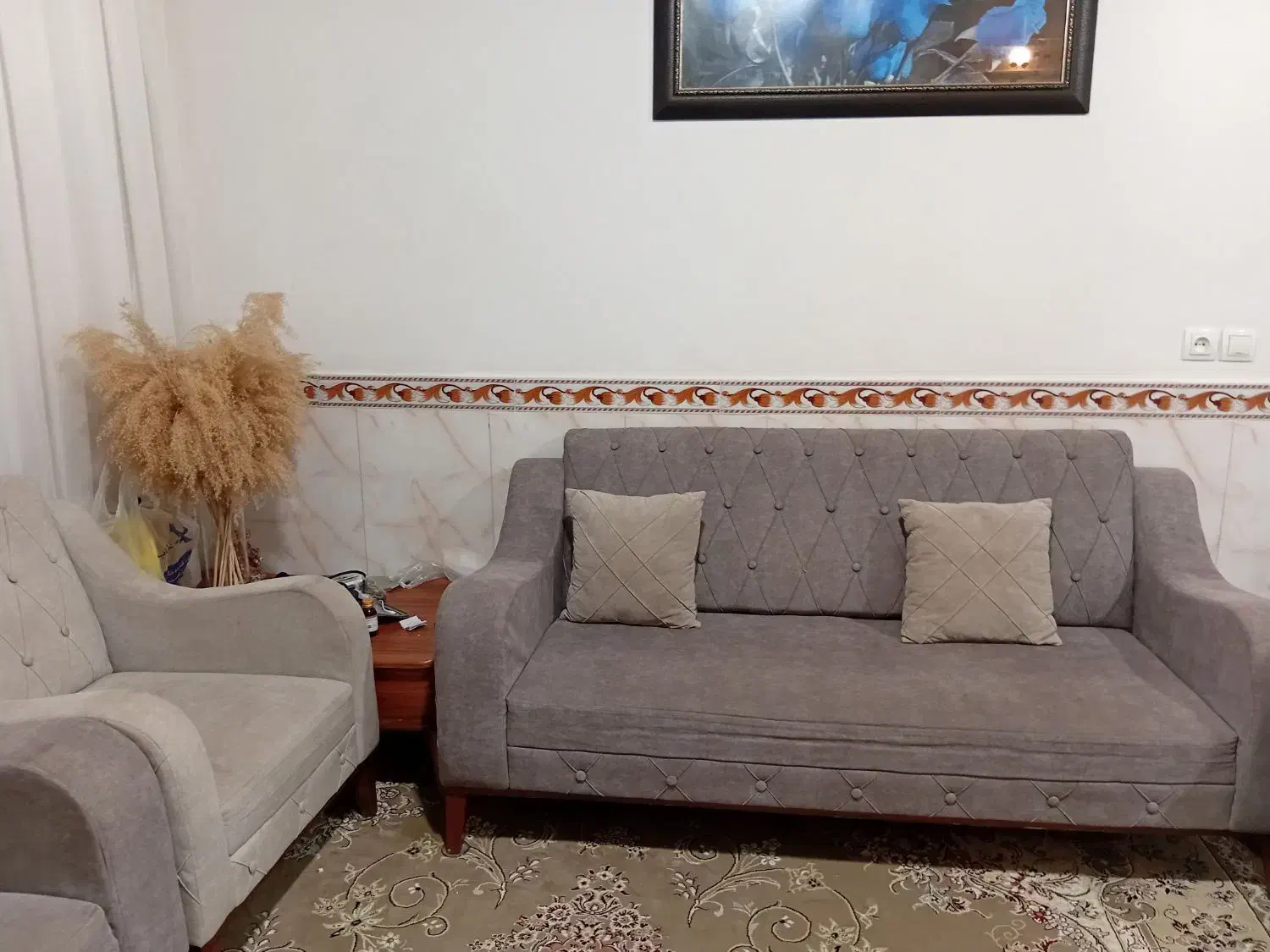 مبل هفت نفره سالم در حد نو|مبلمان خانگی و میز عسلی|کرمانشاه, |دیوار