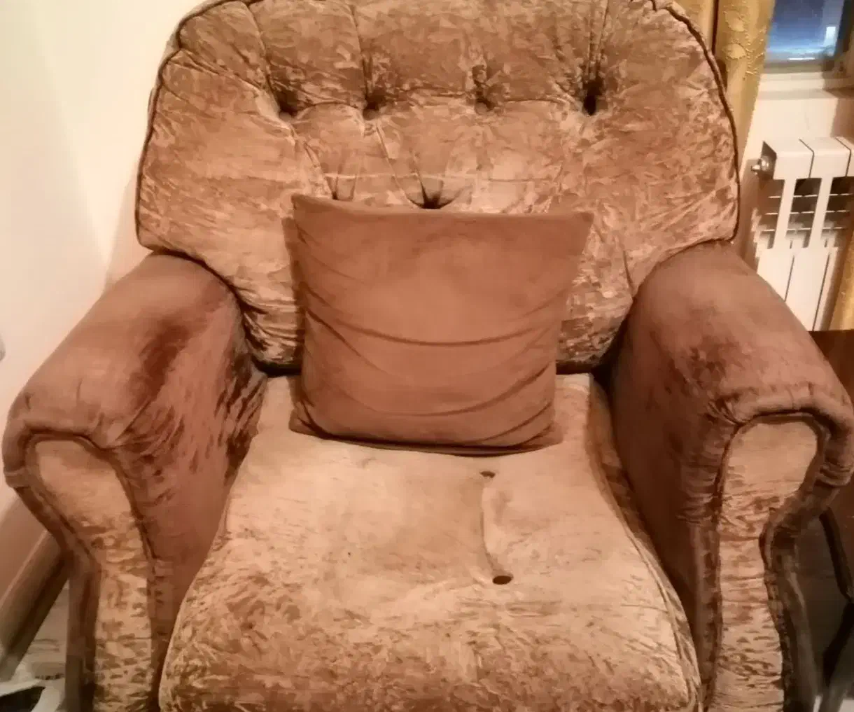 دو عدد مبل راحتی پارچه ترک|مبلمان خانگی و میز عسلی|شیراز, فرهنگ شهر|دیوار