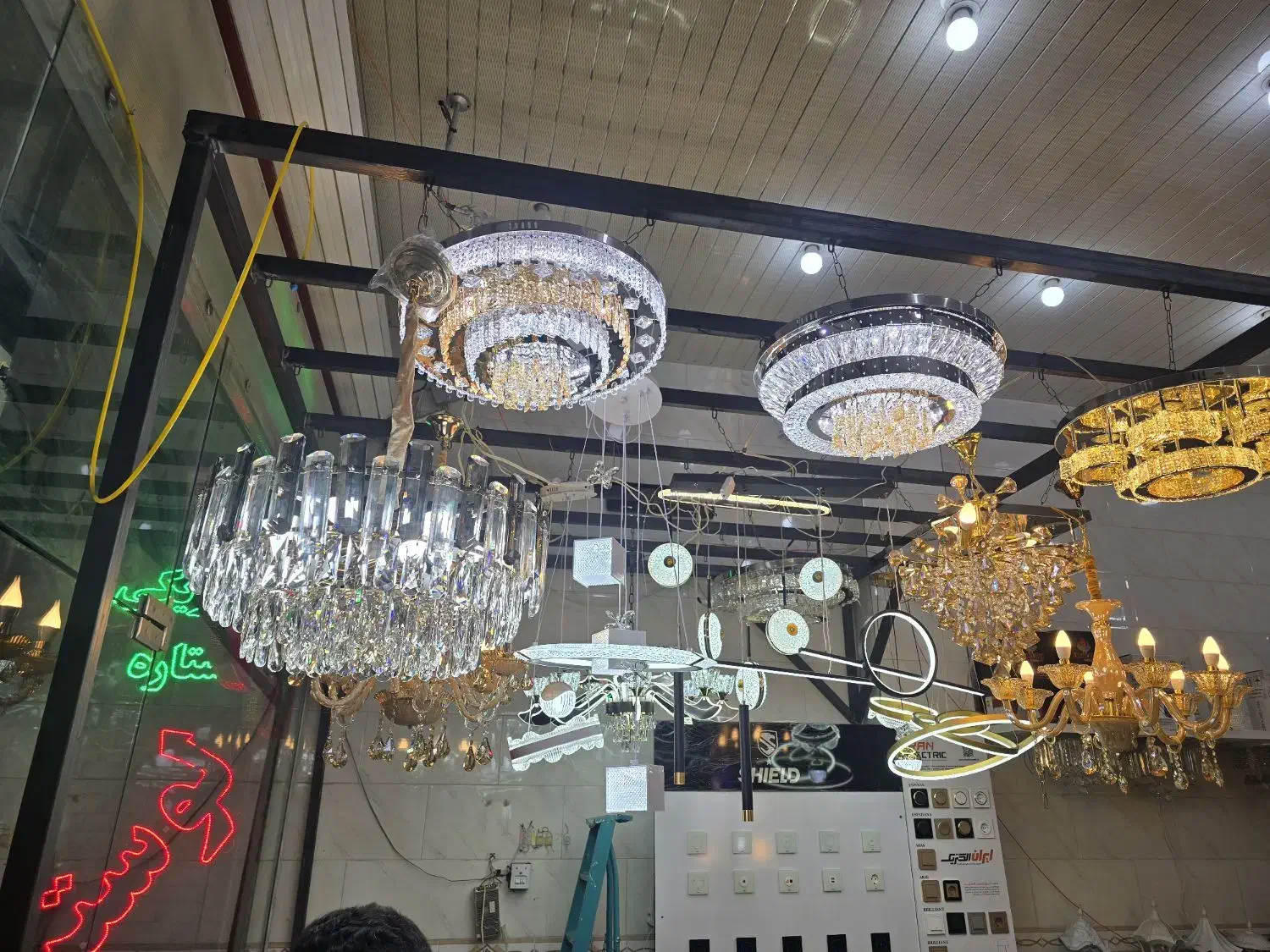 انواع لوستر|لوستر و چراغ آویز|بانه, |دیوار