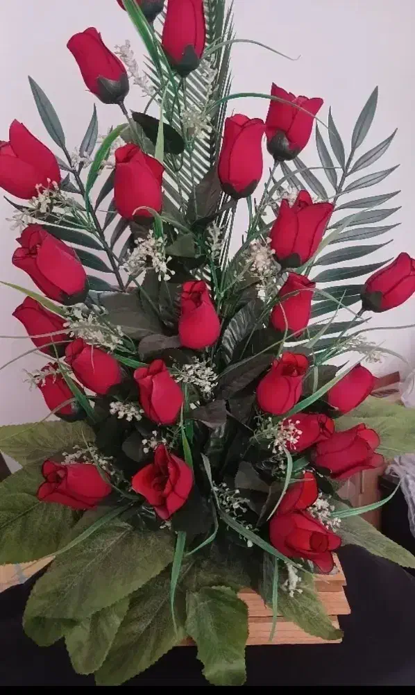 سبد گل قرمز|گل مصنوعی|محمدیه-قزوین, |دیوار