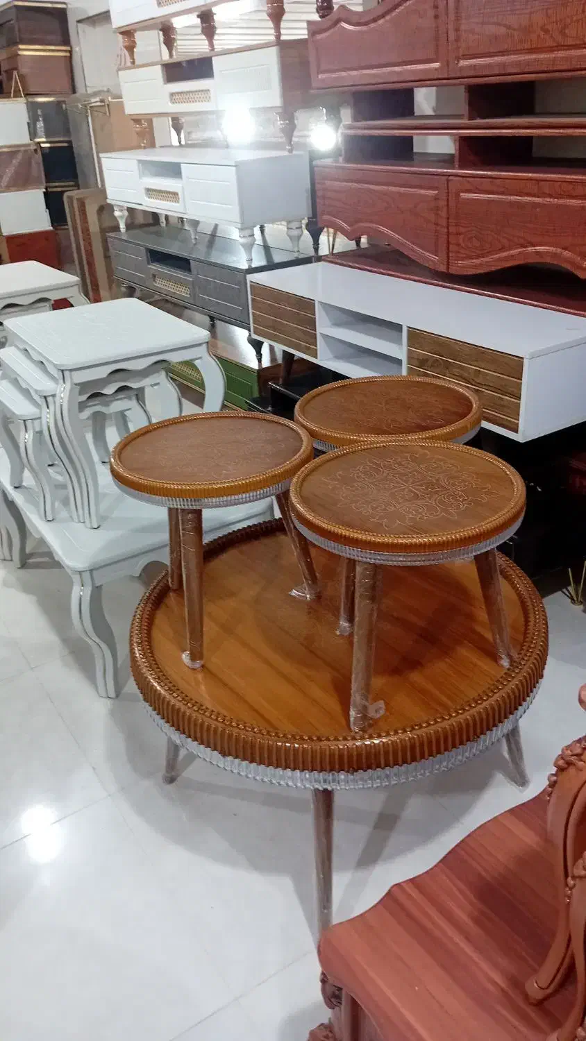 جلو مبلی گرد.کد۴۶۸|مبلمان خانگی و میز عسلی|یزد, |دیوار