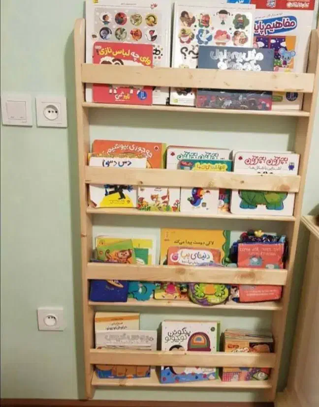 کتابخانه چوبی اتاق|کتابخانه، شلف، قفسههای دیواری|اراک, |دیوار