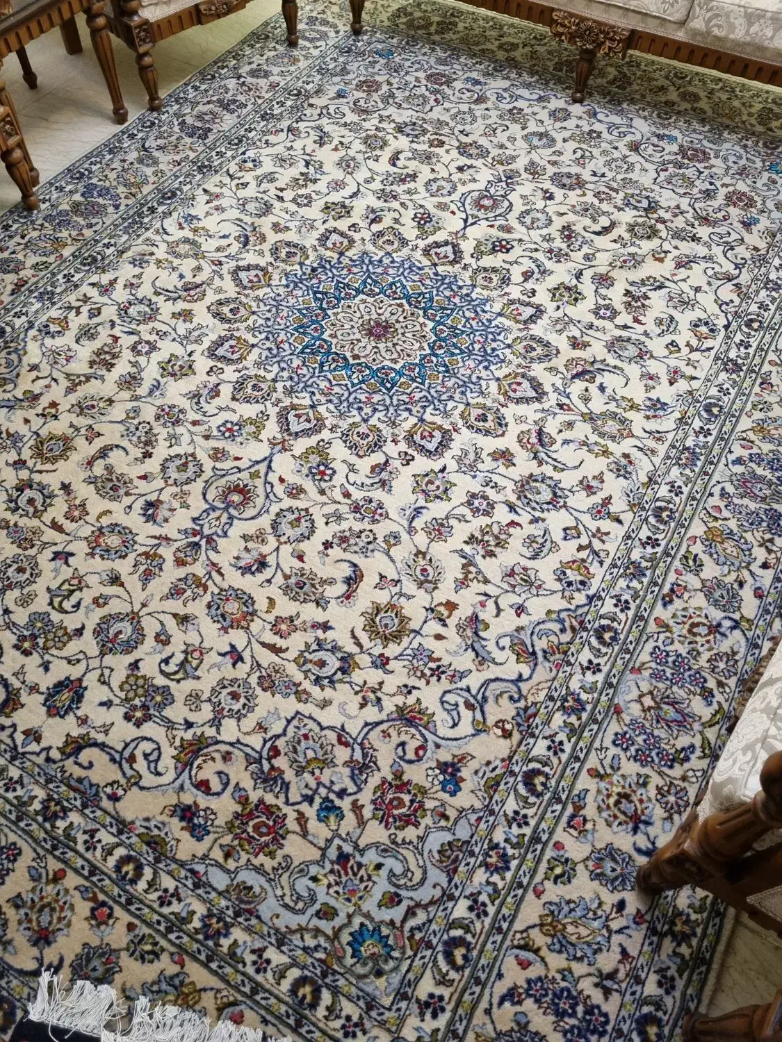 فرش ۹ متری دستبافت کاشان گل ابریشم|فرش|تهران, پونک|دیوار