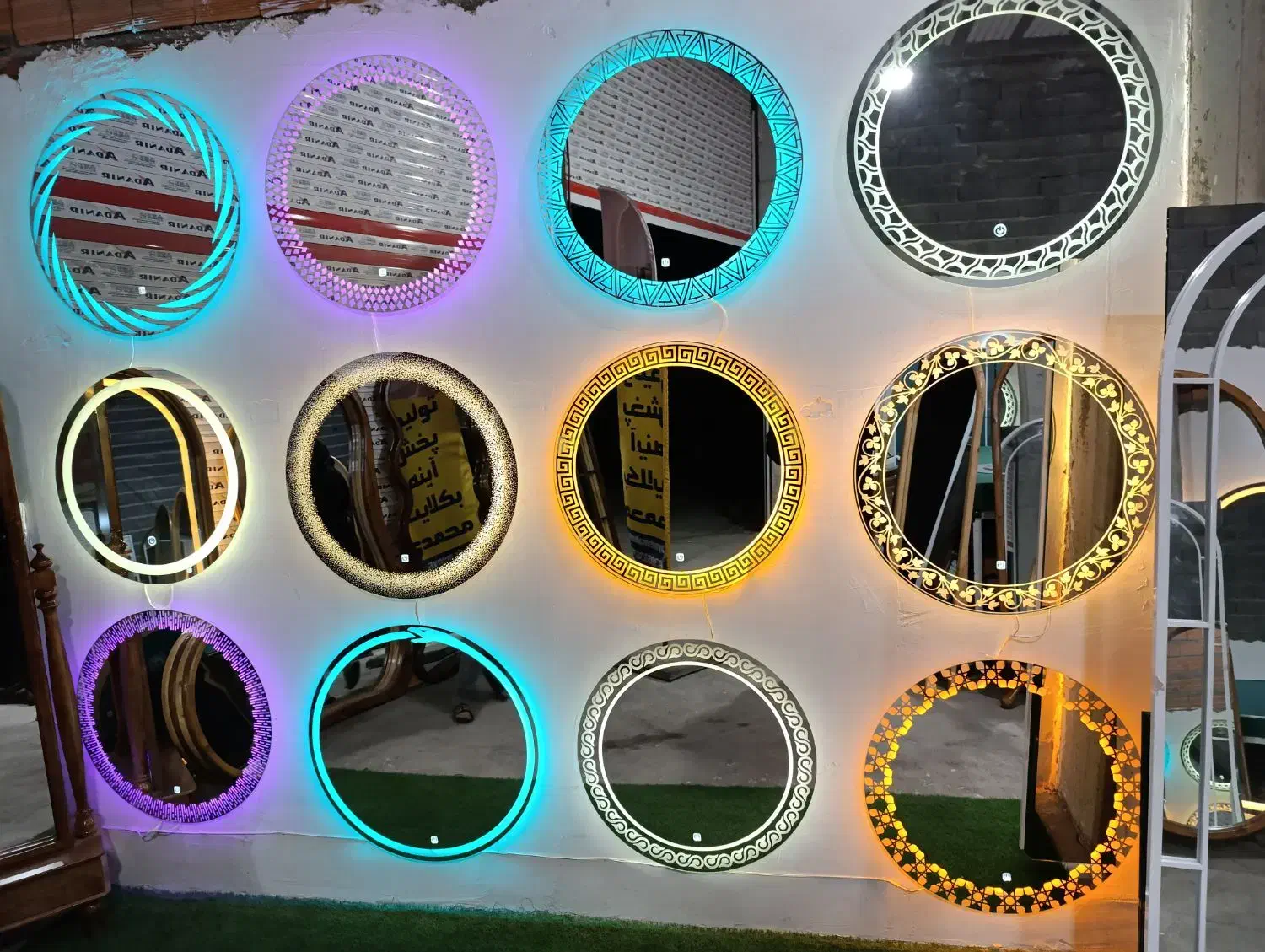 آینه رینگلایت طرحدار بکلایت لمسی|آینه|ارومیه, |دیوار