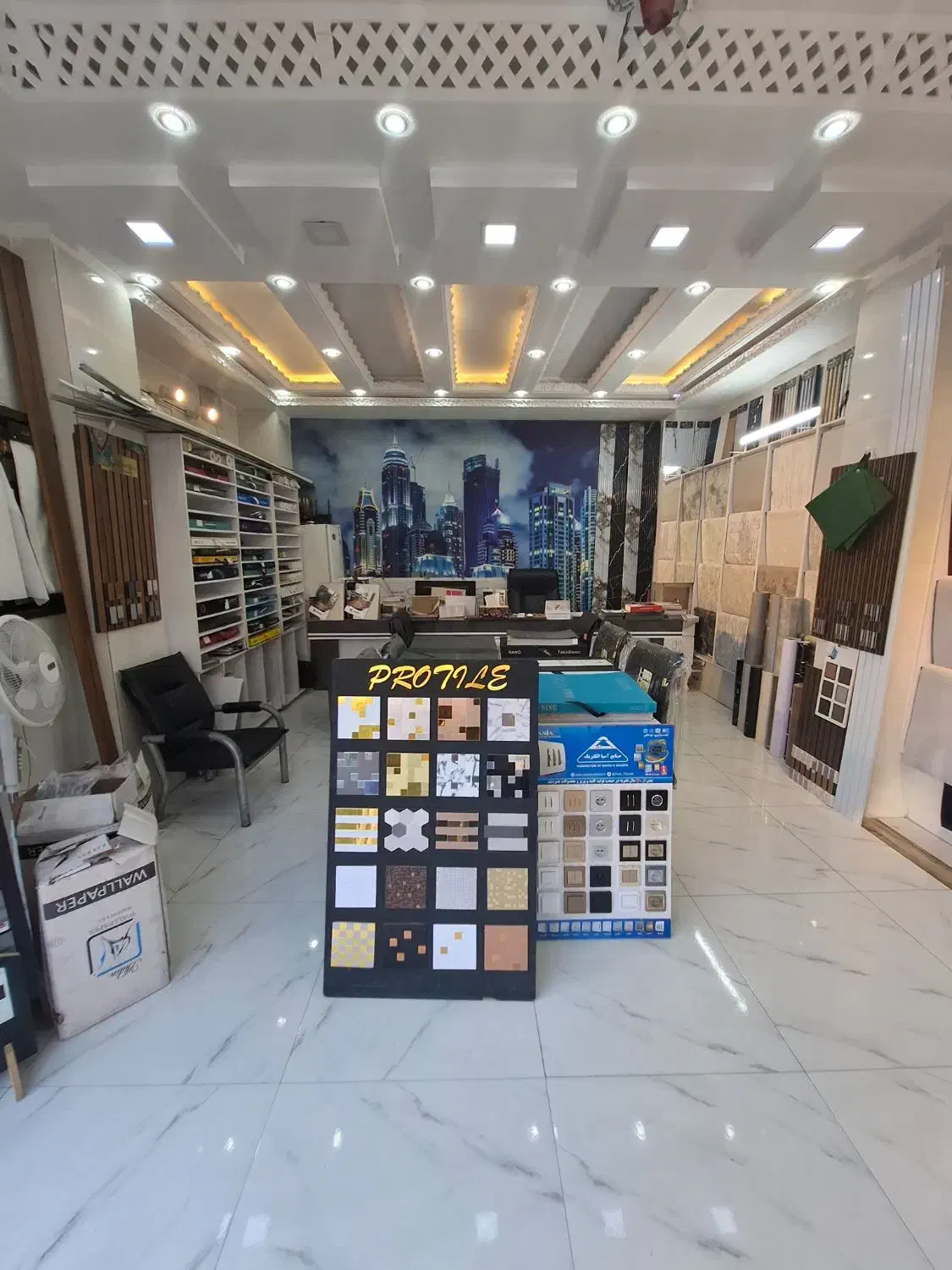 کاغذ دیواری برچسب کناف کفپوش چمن ماربل شیت ترمووال|خدمات پیشه و مهارت|شاهین‌شهر, عطار|دیوار