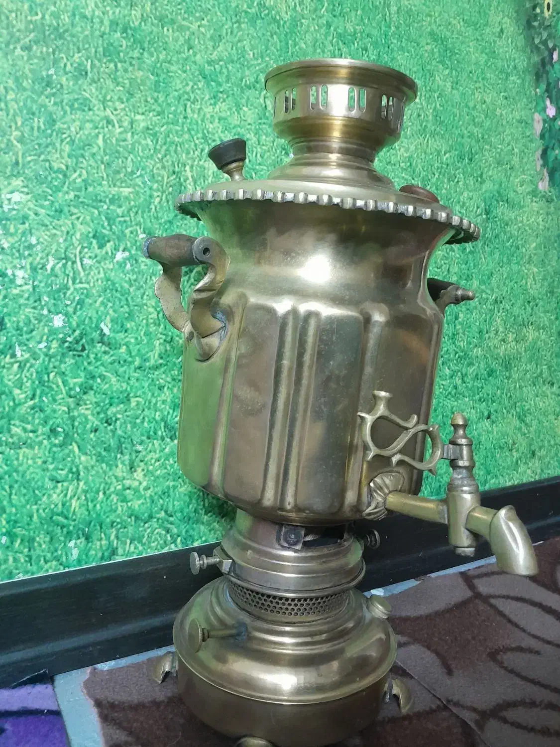 سماور برنجی ۵ لیتری|کلکسیون اشیاء عتیقه|نسیمشهر, |دیوار