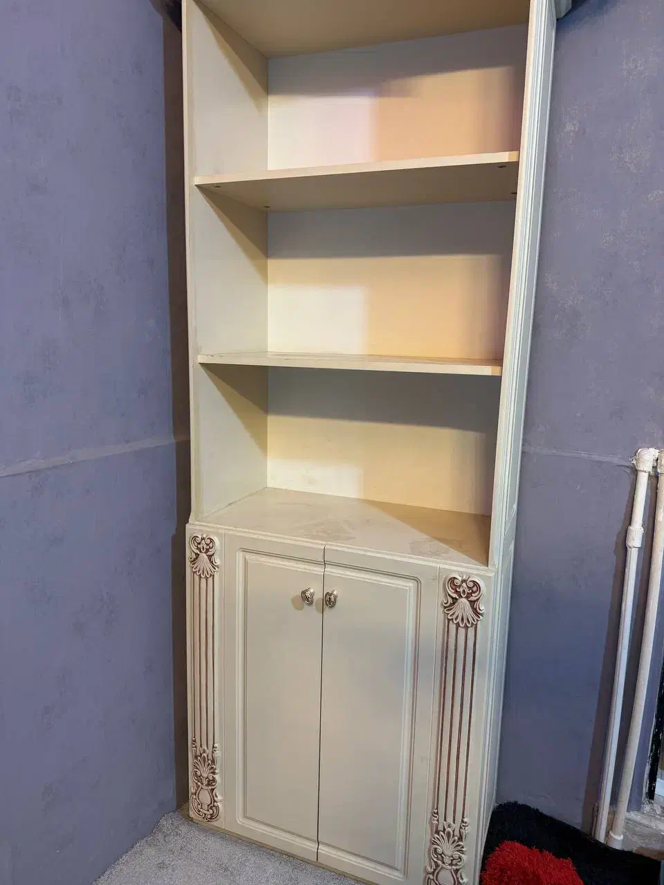 کتابخانه|کتابخانه، شلف، قفسه‌های دیواری|مشکین‌دشت, |دیوار