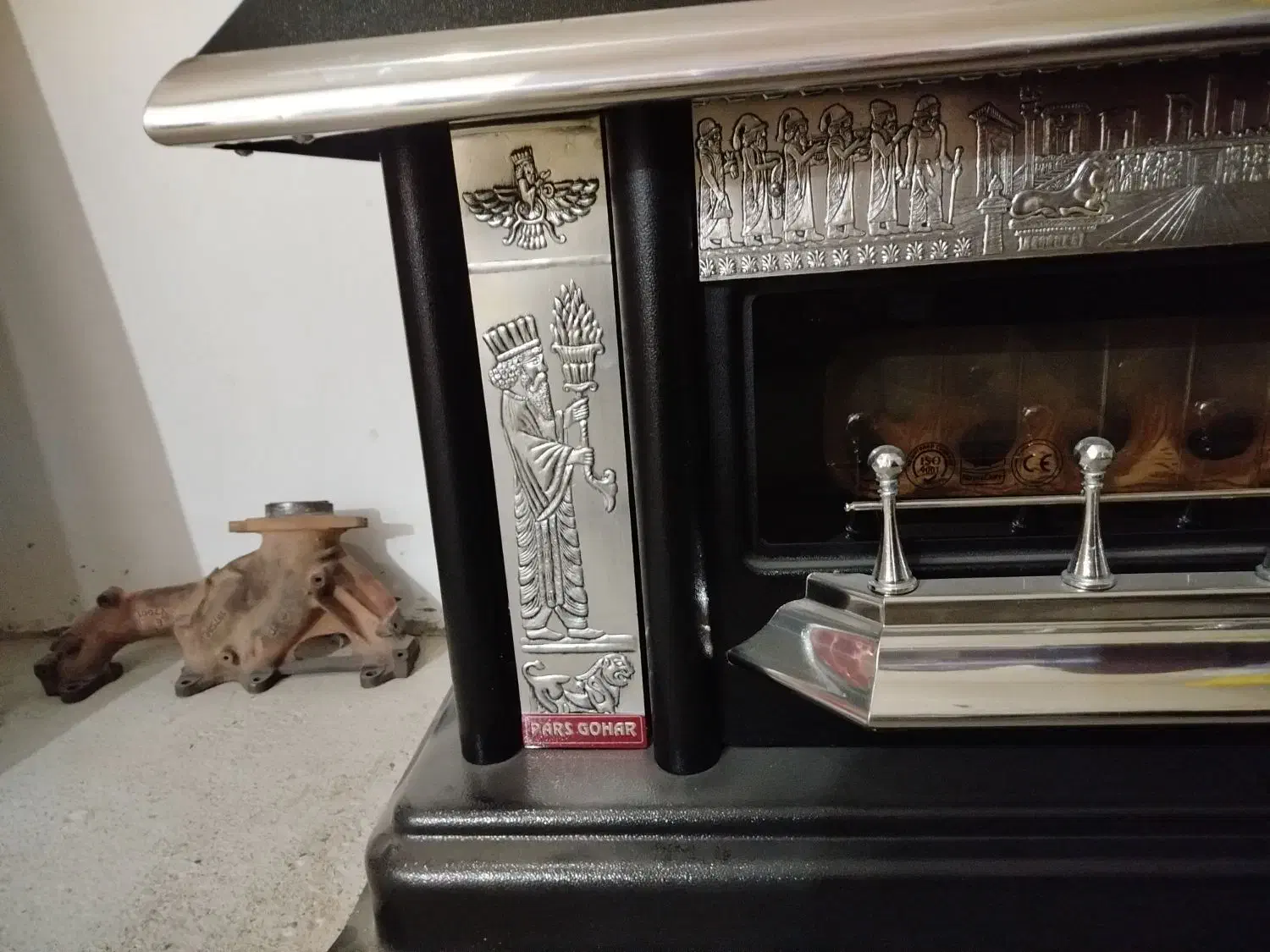 بخاری پارس گوهر درحد خشک کم کارکرد شومینه دار|بخاری، هیتر، شومینه|خلیفان, |دیوار