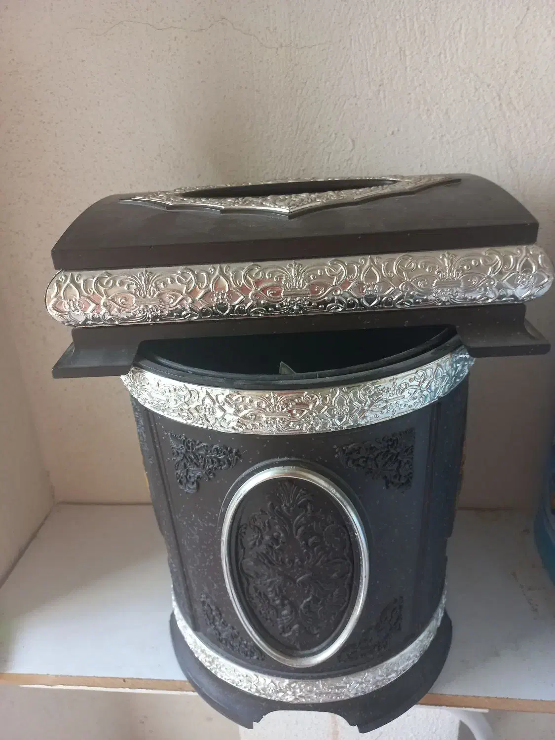 سطل زباله و جا دستمال|صنایع دستی و سایر لوازم تزئینی|شیراز, کلاهدوز|دیوار