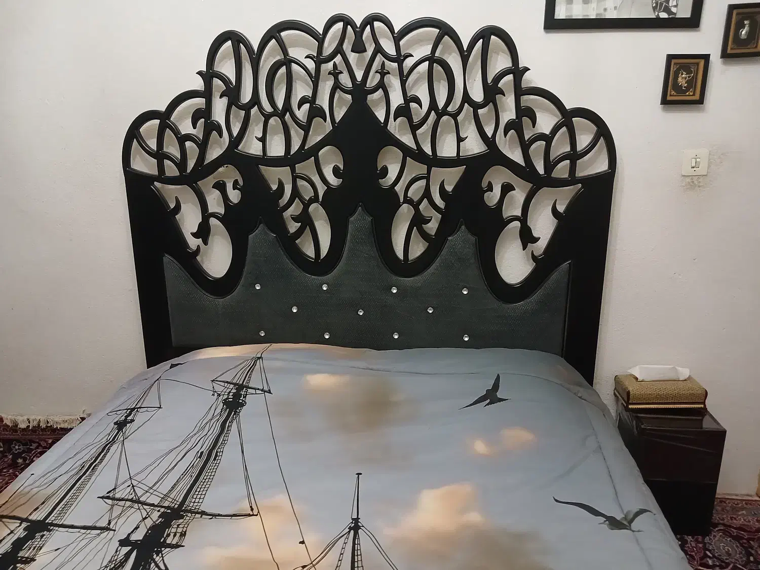 تخت دو نفره|تخت و سرویس خواب|کنگاور, |دیوار