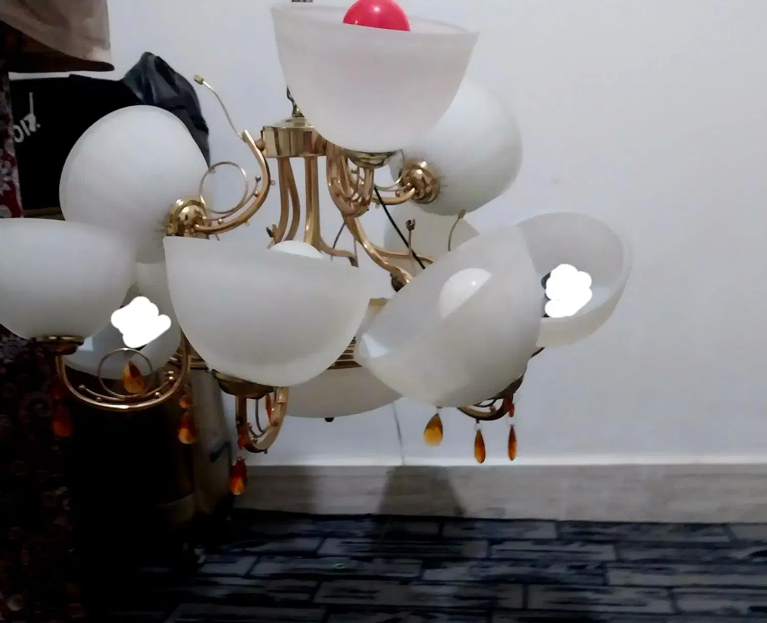 لوستر سقفی ۹ شاخه|لوستر و چراغ آویز|زاهدان, |دیوار