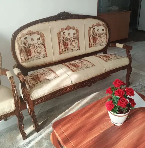 ست ۹ نفره کلاسیک، طرح ژاکارد فرانسوی|مبلمان خانگی و میز عسلی|کرج, حصار|دیوار