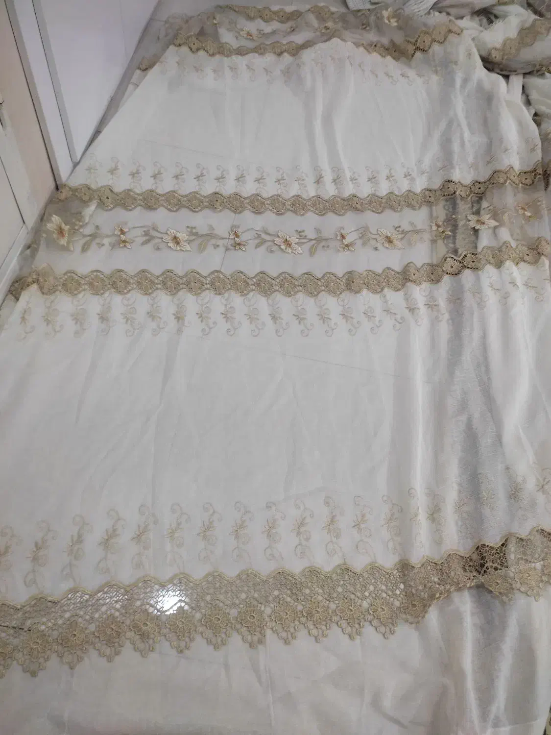 پرده تور|پرده، رانر، رومیزی|مشهد, مشکینی (شهرک غرب)|دیوار