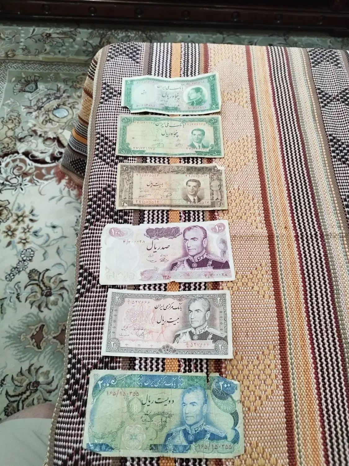 انواع اسکناس عتیقه|کلکسیون سکه، تمبر، اسکناس|مشهد, فلسطین|دیوار